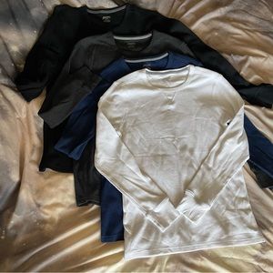 Jockey Long Sleeve Tees - Black, Gray, Blue, White